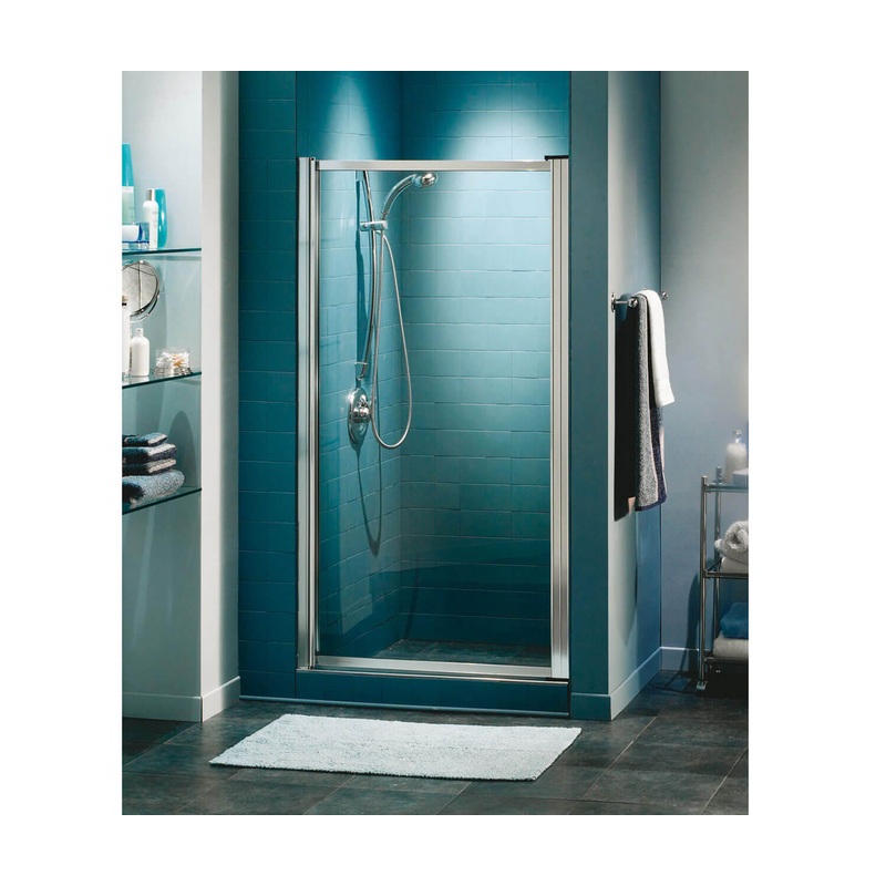 MAAX 136656-900-084-000 Pivolok 33-34  x 64  in. Pivot Shower Door for Alcove Installation with Clear glass in Chrome
